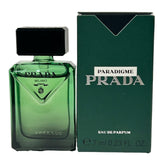 Prada Paradigme EDP Men splash mini bottle 7ml for on-the-go refinement.