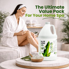 Close-up of Premium Nature Aloe Vera Gel texture showing smooth consistency