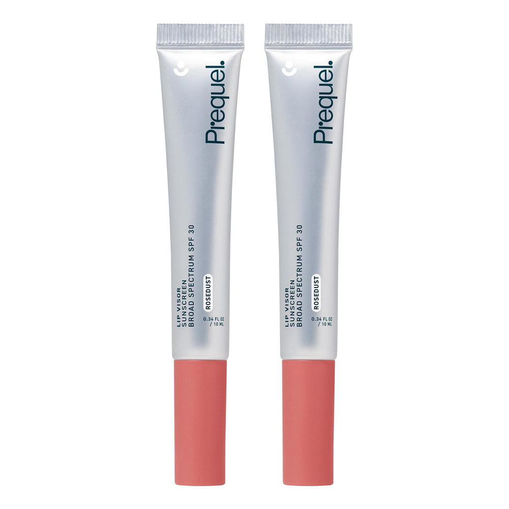 Prequel Skin Lip Visor in Rosedust rosy nude swatch for daily wear with SPF 30.