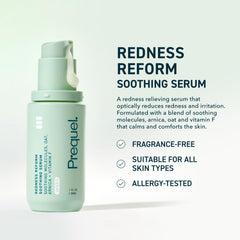 Prequel Skin Redness Reform pump bottle for easy daily use.