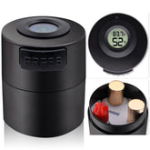 Pretty memory eyelash glue storage container with digital display shows conditions