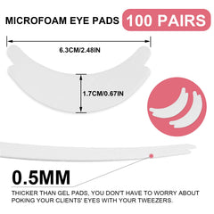 Pretty memory foam eye pads sticky surface prevent slipping during lash services.