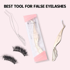 Pretty memory stainless steel lash applicator tool with smooth grip.