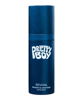 Prettyboy Face Revival Gel Moisturizer jar demonstrates fast absorption and lightweight hydration.