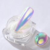 Pretty Diva Aurora unicorn chrome powder 0.3g ready for mermaid nails.