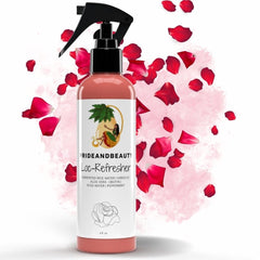PRIDE Y BEAUTY agua de rosas hidratación ligera sin residuos pesados.