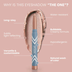 Application of Prime Prometics PrimeEyes Stardust demonstrates easy, precise lines for mature eyelids.