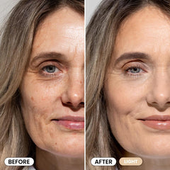 PrimePrometics PrimeSkin CC+ Cream texture close-up illustrating liquid-to-powder transition