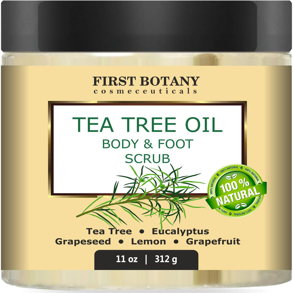 Primero Botánica Pie Exfoliante con Árbol de Té y Sal para pies más frescos.