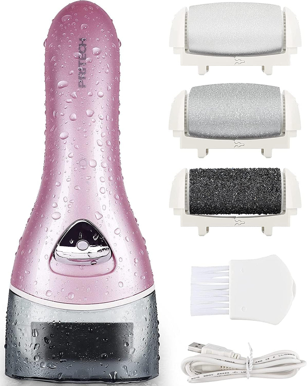 PRITECH Electric Feet Callus Remover front view for easy grip.