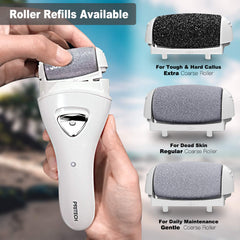 PRITECH IPX6 waterproof foot file for easy cleaning under running water.