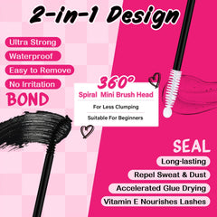 PRO LASHBEAUTY Clear Seal tube close-up highlighting lash protection from dirt and oil.