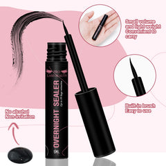 PRO LASHBEAUTY Sealer in action on cluster lashes provides durable hold.