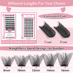 PRO LASHBEAUTY easy-to-pick cluster lashes for simple at-home application.
