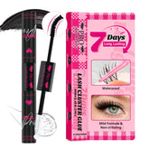 PRO LASHBEAUTY Lash Cluster Glue bottle pour demonstrates quick-dry bonding.