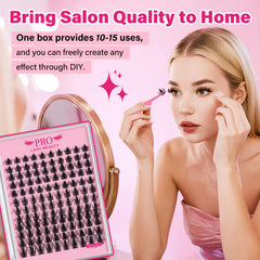 PRO LASHBEAUTY Manga Lash Clusters with durable curl for all-day wear.