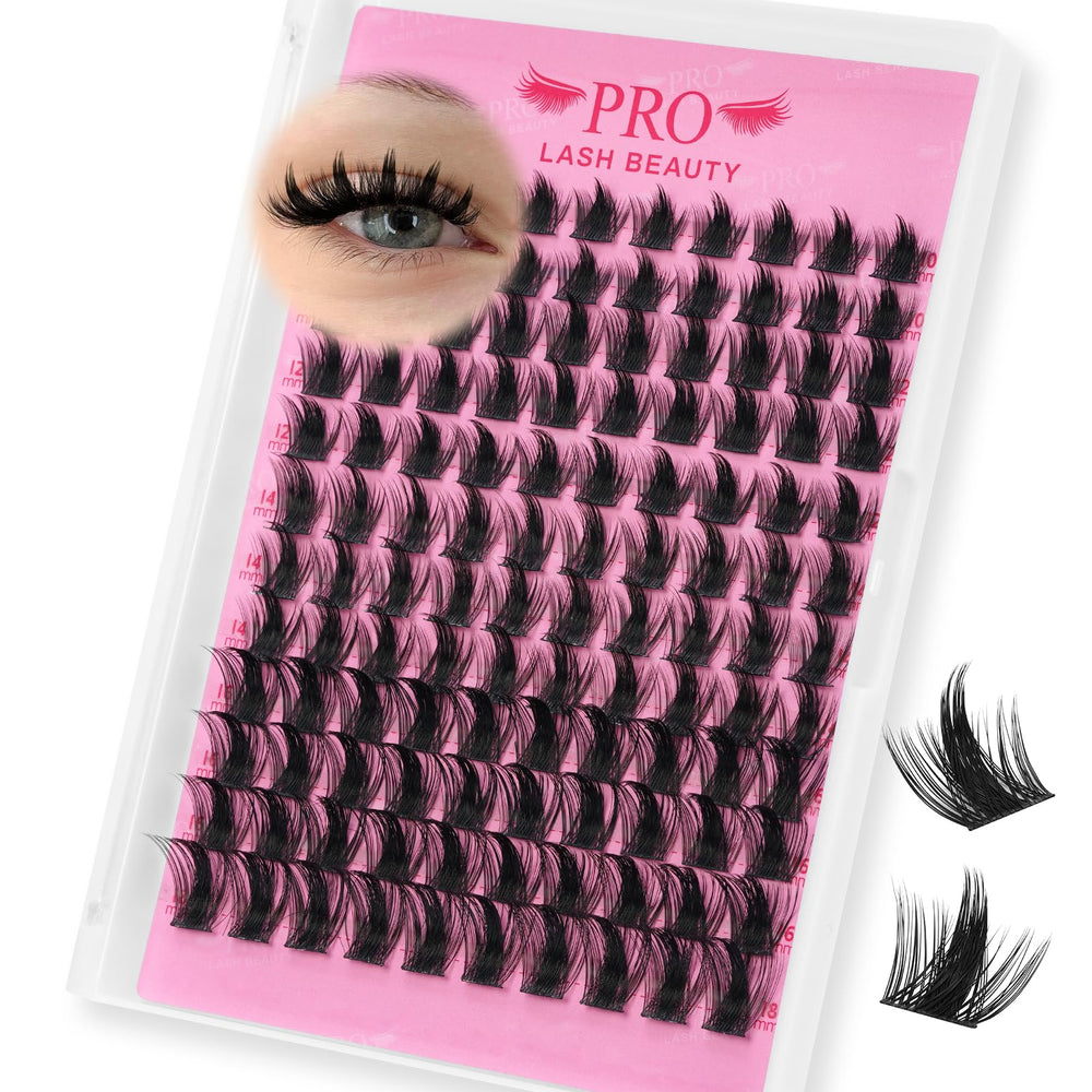 PRO LASHBEAUTY Manga Lash Clusters Sunset tray for versatile evening glam looks.