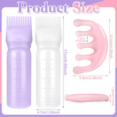 ProSuites pink scalp massage comb helps distribute oil across the scalp.