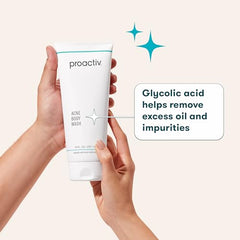 Proactiv acne body wash bottle closeup highlighting gentle exfoliation and key ingredients.