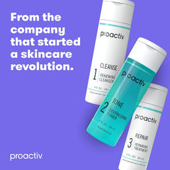 Proactiv cleanser foaming action shows gentle lather for impurity removal.