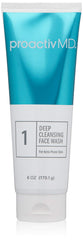 Proactiv MD Exfoliating Face Wash bottle close-up for gentle cleansing on sensitive skin.