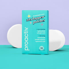 Aplicación diaria de Proactiv Zits Happen cuida la piel durante el día.