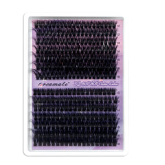 Proamate cluster lashes D Curl 10–18mm pack close-up for customizable volume.