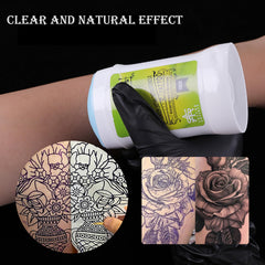 Transferencia clara y duradera con la crema-gel Proamate en la piel