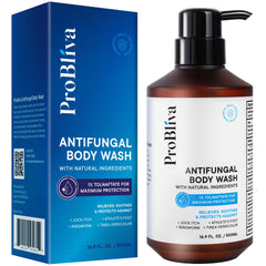 ProBliva antifungal body wash bottle for daily skin protection and odor reduction.