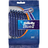 BLUE II Disposable Razors 20 closely framed blade for a precise, smooth shave.