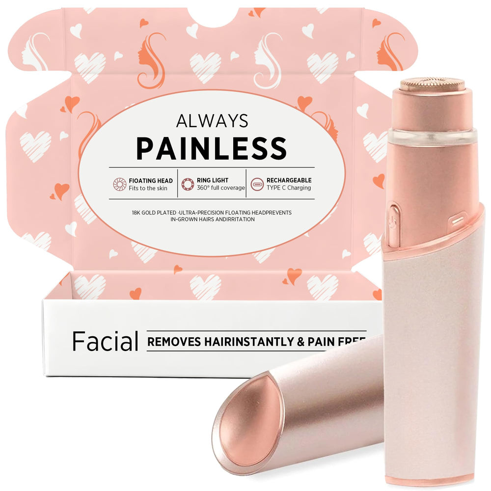 Profeir rose gold face razor hair removal — smooth skin with painless, precise results.