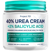 PROJECT 701 crema urea 40% para pies, exfoliación suave y beneficios de cuidado