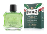 Proraso aftershave lotion eucalyptus bottle for refreshing post-shave hydration.
