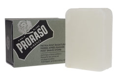 Proraso Post-Shave Stone on skin, delivering gentle cooling and pore tightening after shaving.