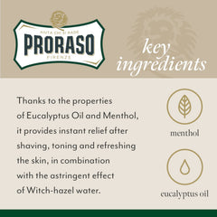 Proraso lotion texture appears lightweight and non-greasy for quick absorption.