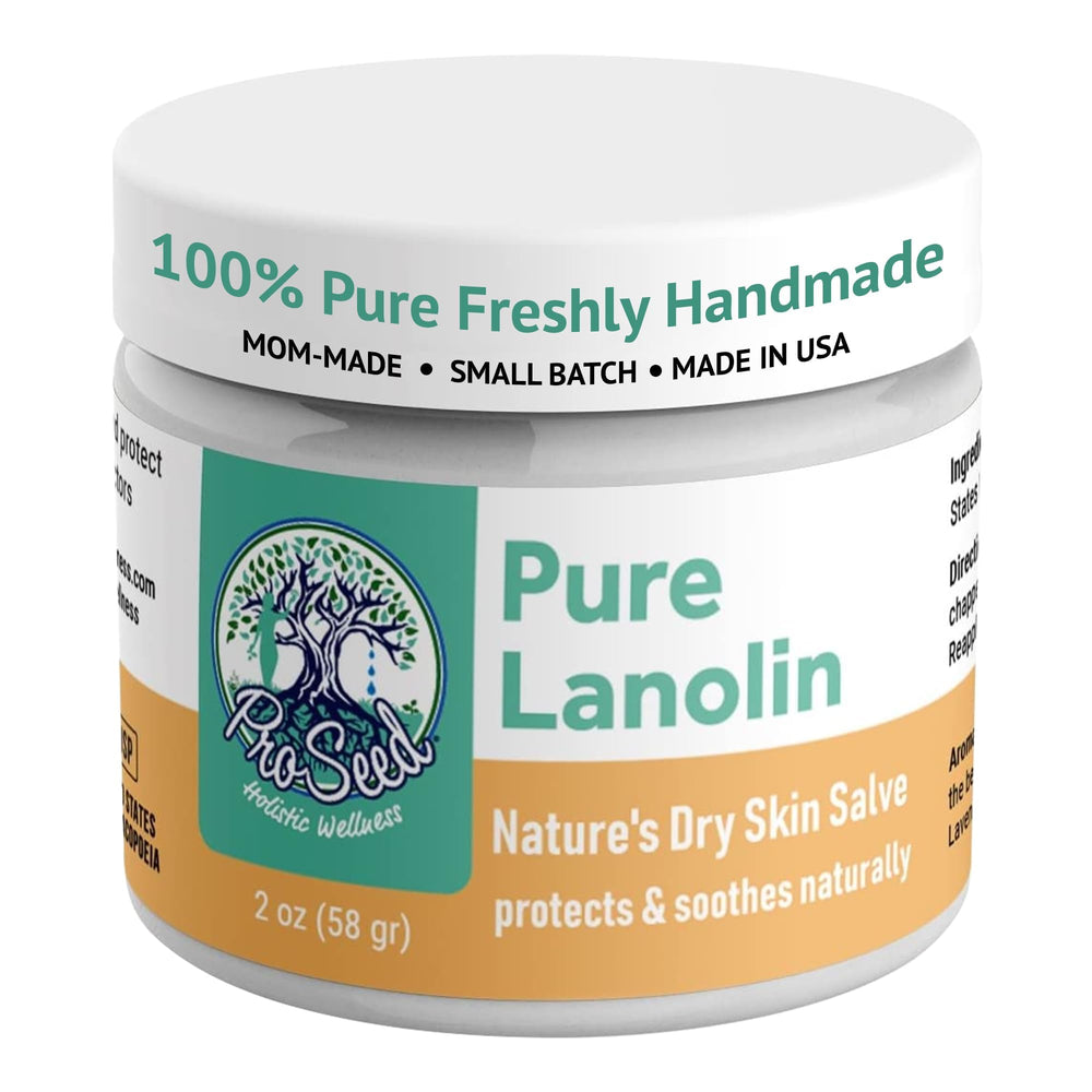 ProSeed Lanolin Balm tube close-up; pure hydration for dry skin.