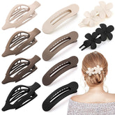 Prosuites 10-pcs french flat hair clips pack in matte finish for everyday hold