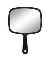 PROTECLE large hand mirror square black provides an undistorted back-of-head view