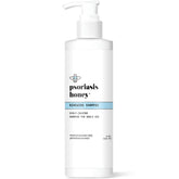 PSORIASIS HONEY Renewing Shampoo bottle with argan oil for dry scalp relief