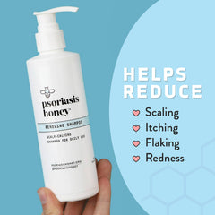 PSORIASIS HONEY Renewing Shampoo ingredients show aloe vera and oat extract