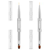 Psyqtsuary dual-ended nail design brush pack for versatile art application