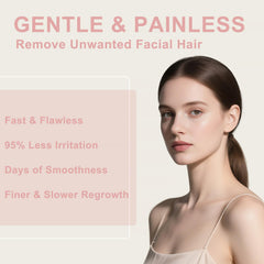 PUILOG upper lip application demonstrates gentle removal on sensitive skin.