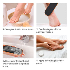 Pumice Valley heel scraper for softened, smoother skin.