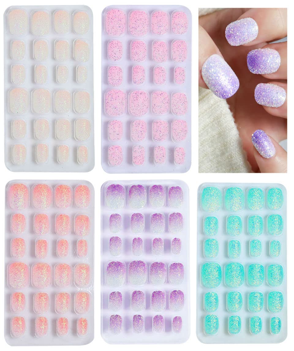 Uñas falsas Pumkryth para niñas con tamaños variados.
