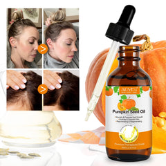 Scalp massage with Pumpkin Seed Oil; deep nourishment for a healthier-looking scalp.