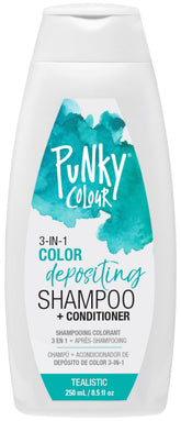 Punky Colour 3 en 1 Tealistic frente de la botella muestra color y textura