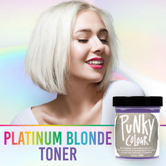 Punky Platinum Blonde Toner applicator brush enables precise, streak-free home coloring.