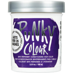 Punky Plum dye bottle shows vivid purple hue for bold at home color