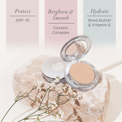 PÜR MINERALS ceretin complex skin-tone detail in product close-up