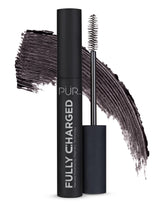PÜR MINERALS Fully Charged Mascara bottle shows travel-size design for bold lashes.
